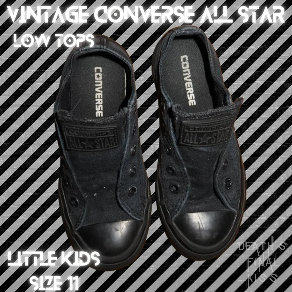 2x Converse All Star mono black & blue canvas low top sneakers shoes 11 Punk Sk8 - Picture 5 of 14